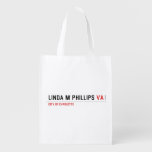 LINDA M PHILLIPS  Reusable Bag Reusable Grocery Bags