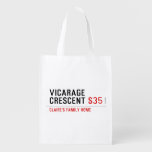 vicarage crescent  Reusable Bag Reusable Grocery Bags