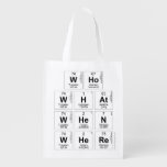 Who
 WHat
 When
 Where  Reusable Bag Reusable Grocery Bags