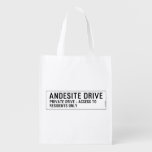 andesite drive  Reusable Bag Reusable Grocery Bags