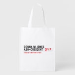 Donna M Jones Ash~Crescent   Reusable Bag Reusable Grocery Bags