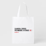 Sandra Cross Richmond Avenue  Reusable Bag Reusable Grocery Bags