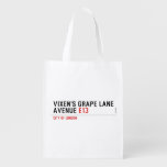 Vixen's Grape Lane  Avenue  Reusable Bag Reusable Grocery Bags