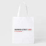 Warwick Street  Reusable Bag Reusable Grocery Bags