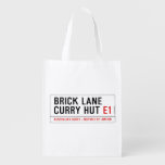 Brick Lane  Curry Hut  Reusable Bag Reusable Grocery Bags
