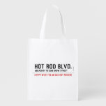 Hot Rod Blvd.  Reusable Bag Reusable Grocery Bags