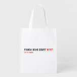 PANDA BEAR COURT  Reusable Bag Reusable Grocery Bags