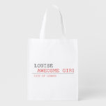 louise   Reusable Bag Reusable Grocery Bags