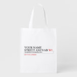 Your Name Street anuvab  Reusable Bag Reusable Grocery Bags