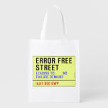 Error Free Street  Reusable Bag Reusable Grocery Bags