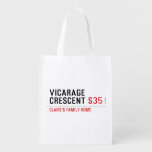 Vicarage Crescent  Reusable Bag Reusable Grocery Bags