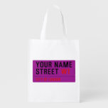 Your Name Street  Reusable Bag Reusable Grocery Bags