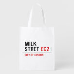 Milk  Stret  Reusable Bag Reusable Grocery Bags