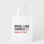 brick lane  curries  Reusable Bag Reusable Grocery Bags