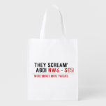 THEY SCREAM'  ABDI  Reusable Bag Reusable Grocery Bags
