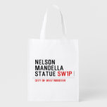nelson mandella statue  Reusable Bag Reusable Grocery Bags