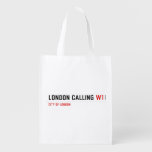 LONDON CALLIng  Reusable Bag Reusable Grocery Bags