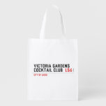 VICTORIA GARDENS  COCKTAIL CLUB   Reusable Bag Reusable Grocery Bags