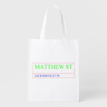 Matthew st  Reusable Bag Reusable Grocery Bags
