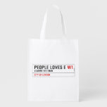 PEOPLE LOVES E  Reusable Bag Reusable Grocery Bags