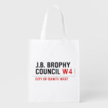 J.B. BROPHY COUNCIL  Reusable Bag Reusable Grocery Bags