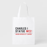 charles i statue  Reusable Bag Reusable Grocery Bags