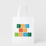 God
 is
 love  Reusable Bag Reusable Grocery Bags