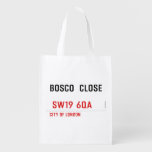 BOSCO  CLOSE    Reusable Bag Reusable Grocery Bags