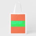 Capri Mickens  Swagg Street  Reusable Bag Reusable Grocery Bags