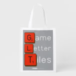 Game
 Letter
 Tiles  Reusable Bag Reusable Grocery Bags