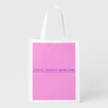 coral cresent  Reusable Bag Reusable Grocery Bags