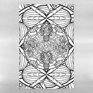 Reusable Coloring Book Page Mandala Magnetic Dry Erase Sheet