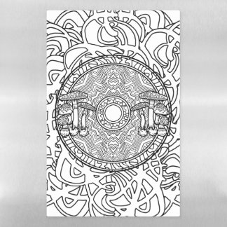 Reusable Coloring Book Page Mandala Magnetic Dry Erase Sheet