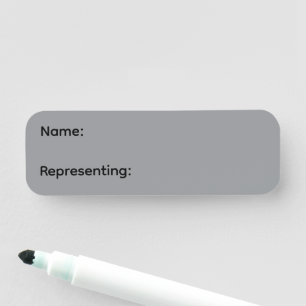 Reusable Dry Erase Name Tag Magnetic