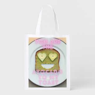 Reusable Eco Friendly Avocado Toast Grocery Bag
