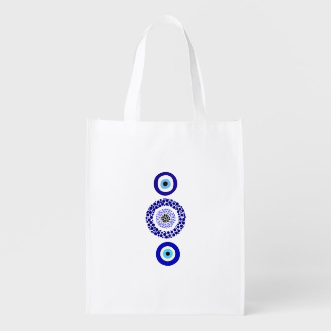 Reusable Evil Eye Tote Bag (Front)