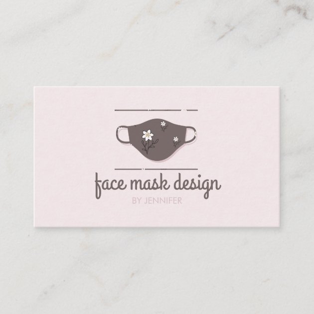 Reusable Face Mask Boutique Business Card