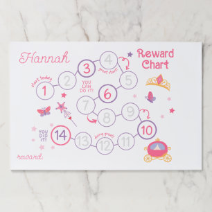 Reusable Girl's Princess Reward Chart Chore Chart Paper Pad