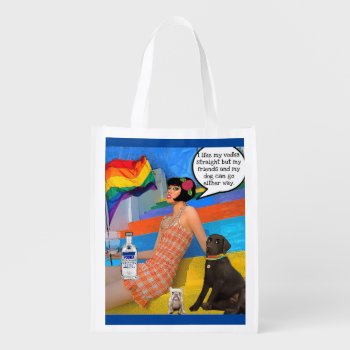 Reusable Grocery Bag by badgirlart at Zazzle