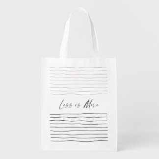 Reusable Grocery Bag "Less is more"