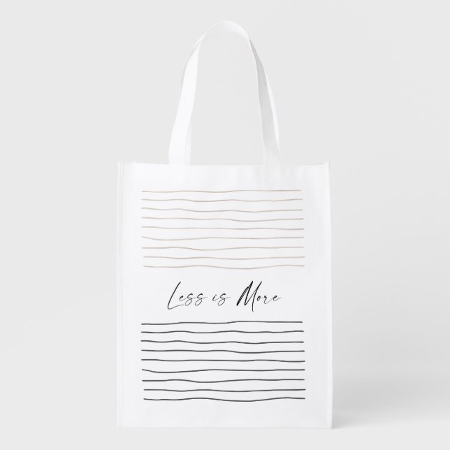 Reusable Grocery Bag "Less is more" (Front)