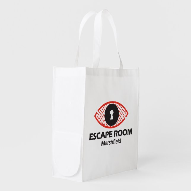 Reusable Grocery Bag of Escape Room Marshfield (Front Side)