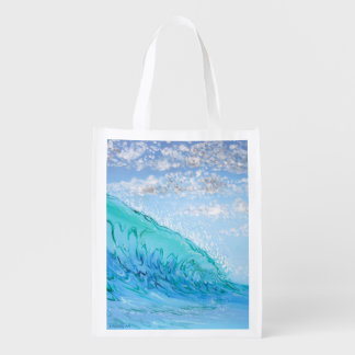 Reusable Grocery Bag: Surf Art for Ocean Lovers Bag