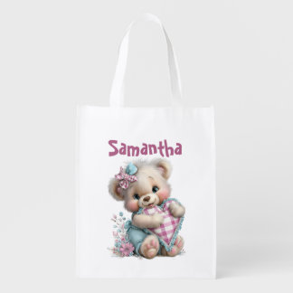 Reusable Grocery Bag Teddy Bear Baby Shower 