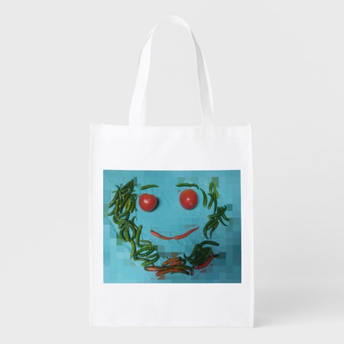 Reusable grocery bag vegetable emoji