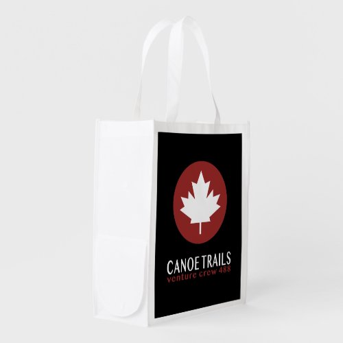 Reusable Grocery Bag with Canoe Trails artwork