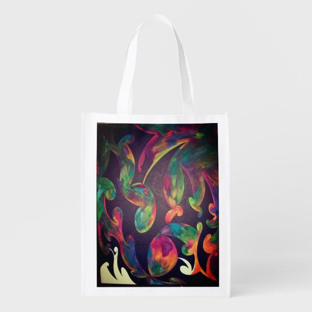 Reusable Grocery Bag with Custom Artwork (Front)