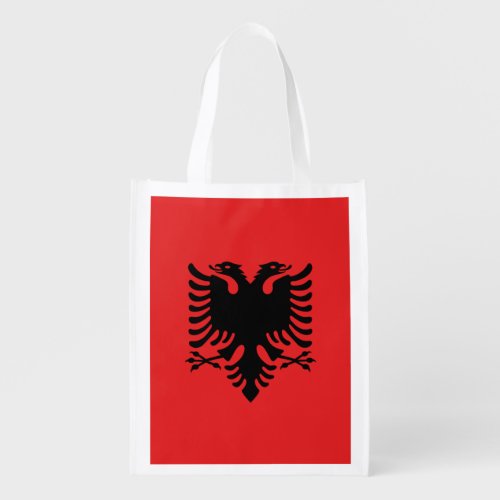 Reusable grocery bag with Flag of Albania