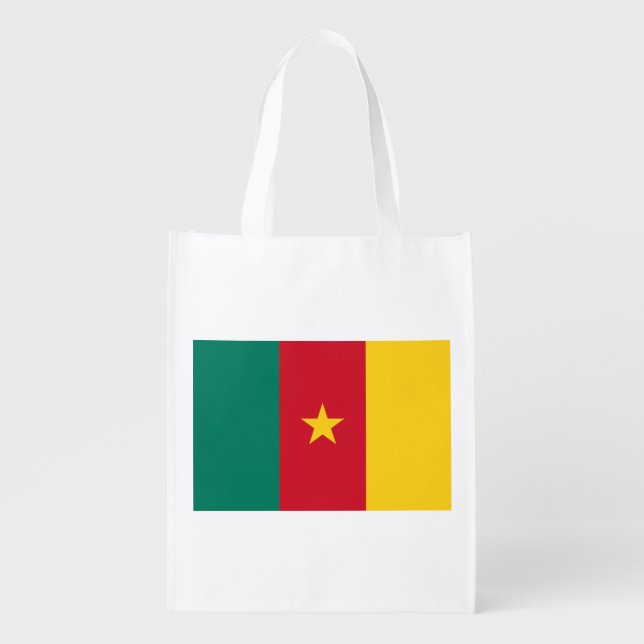 Reusable grocery bag with Flag of Cameroon (Front)