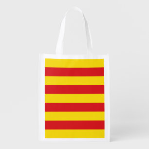 Reusable grocery bag with Flag of Catalonia